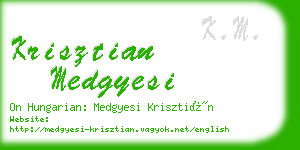 krisztian medgyesi business card